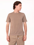 T-Shirt Alpha Studio aus Leinen und Baumwolle Jute