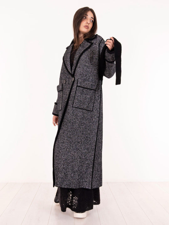 Cappotto D.Exterior Soft Bouclè Nero e Bianco