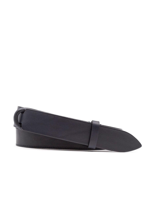 Cintura Nobuckle Orciani in Pelle Bull Blu
