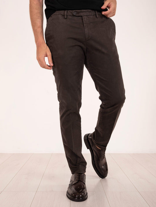 Pantalone Devorè für Four Stroke aus Baumwolle in Dunkelbraun