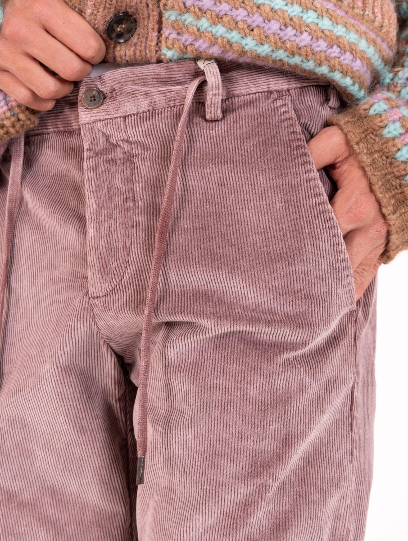 Pantalone Myths in Velluto a Coste Prugna 25WM12L14-FR19 Myths