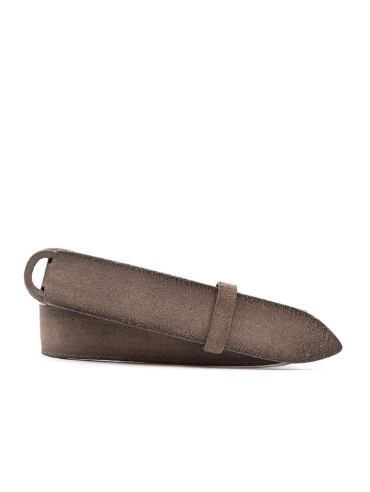 Cintura Nobuckle Orciani in Suede Cloudy Fango