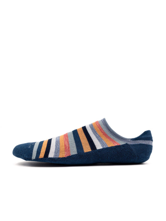 Marcoliani Invisible Sneaker Füßlinge aus Baumwolle mit mehrfarbigen Streifen