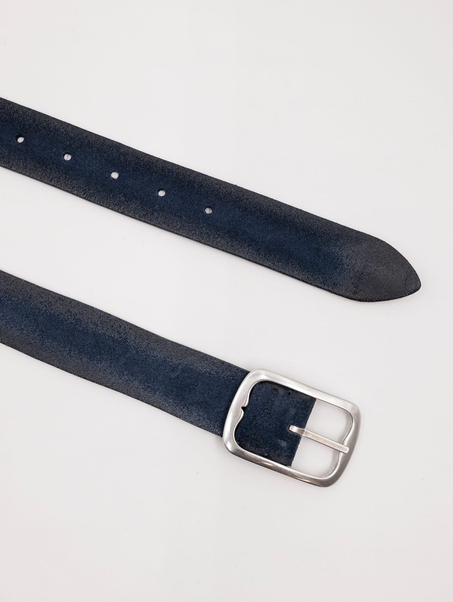 Cintura Orciani Hunting Double in Suede e Pelle Blu U08171BLU Orciani