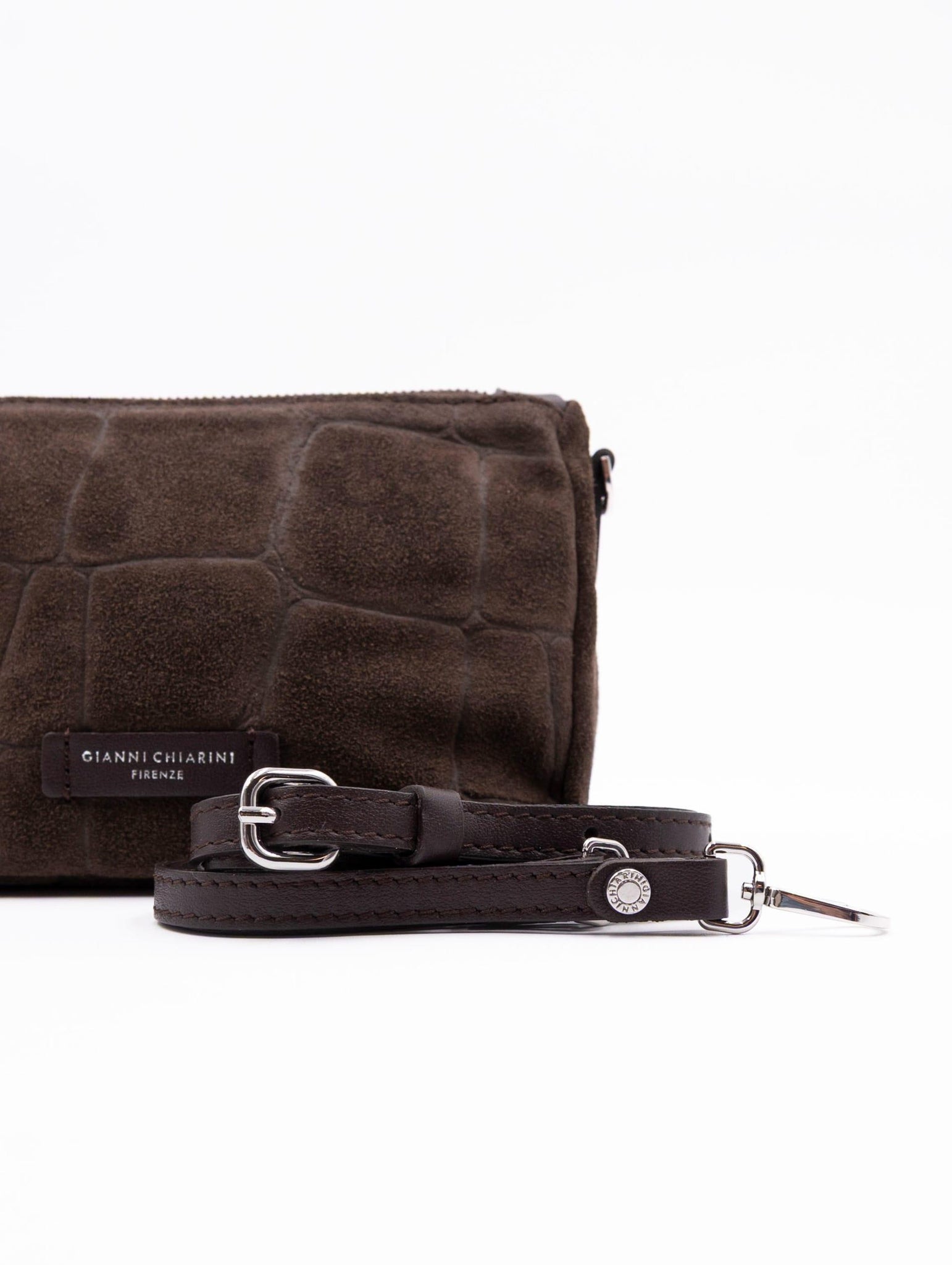Minibag Nora Pouch Gianni Chiarini in Suede Cocco Moka BS10224CMCOCCO2107 Gianni Chiarini