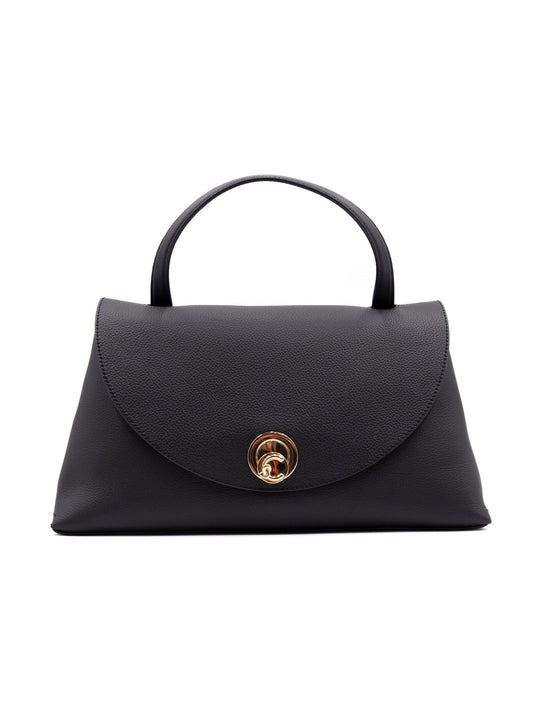 Borsa Nikla Medium Coccinelle in Pelle Martellata Nera