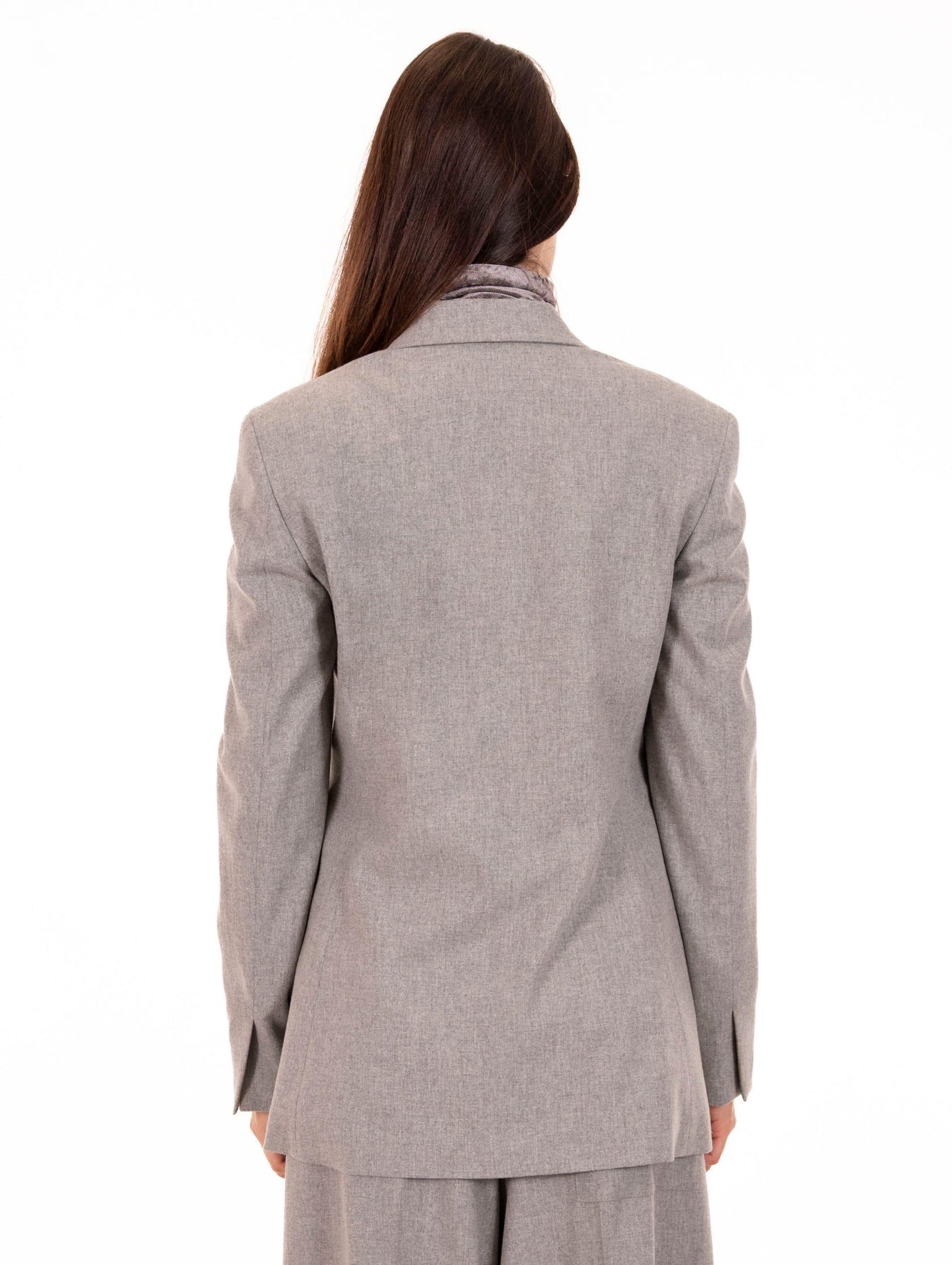 Giacca Monopetto Alysi  in Flanella di Viscosa e Lana Grigia 165819A5047GR Alysi