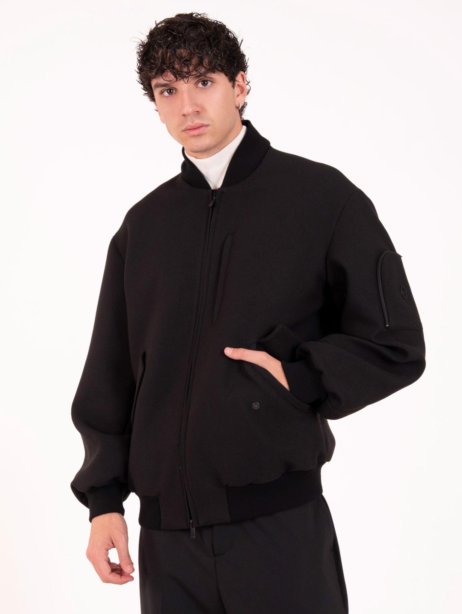 Bomber Hevo in Misto Viscosa Nero CASTROTI713BLACK Hevo