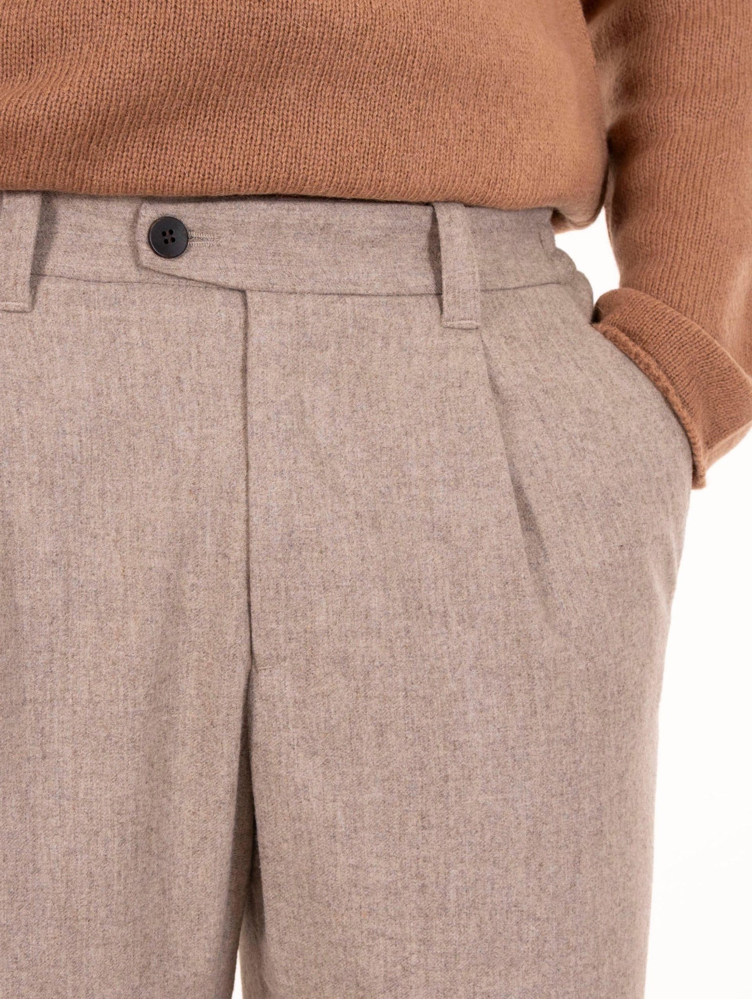 Pantalone Devorè in Misto Lana Corda Melange DVR47C-W21080518 Devore