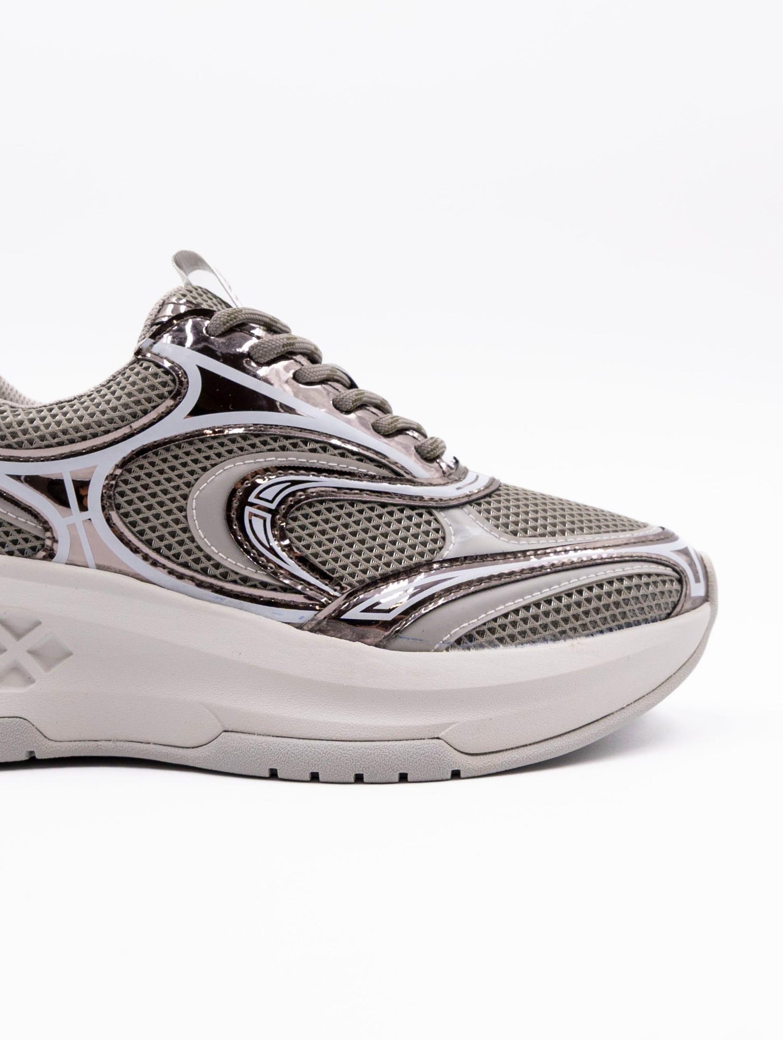 Sneakers Emanuelle Vee Peltro e Grigio 452P-504-10-T16PEWTERDKGREY Emanuelle Vee