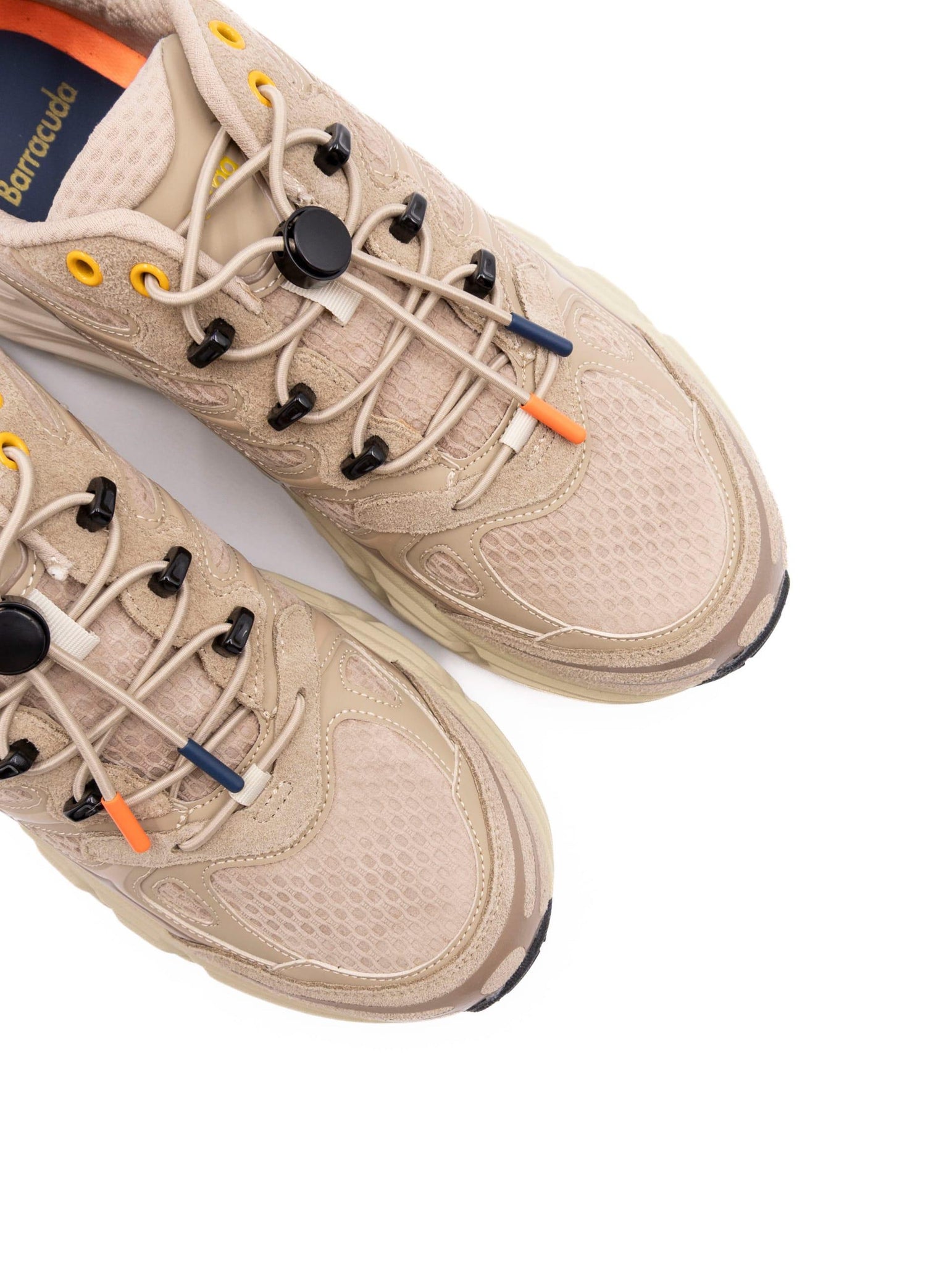 Sneakers Barracuda Round One in Tessuto e Pelle Sabbia e Tortora BU3595060 Barracuda