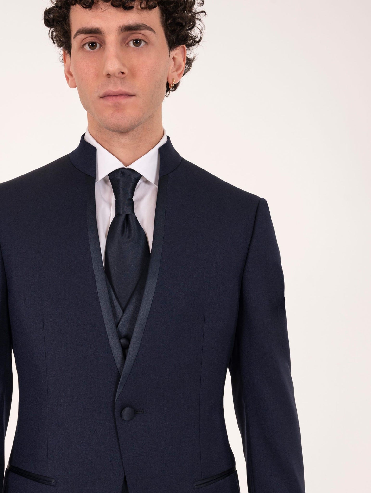 Abito da Cerimonia Luigi Bianchi Mantova Guru in Lana Vergine Blu 0334010/02342203 Luigi Bianchi Mantova