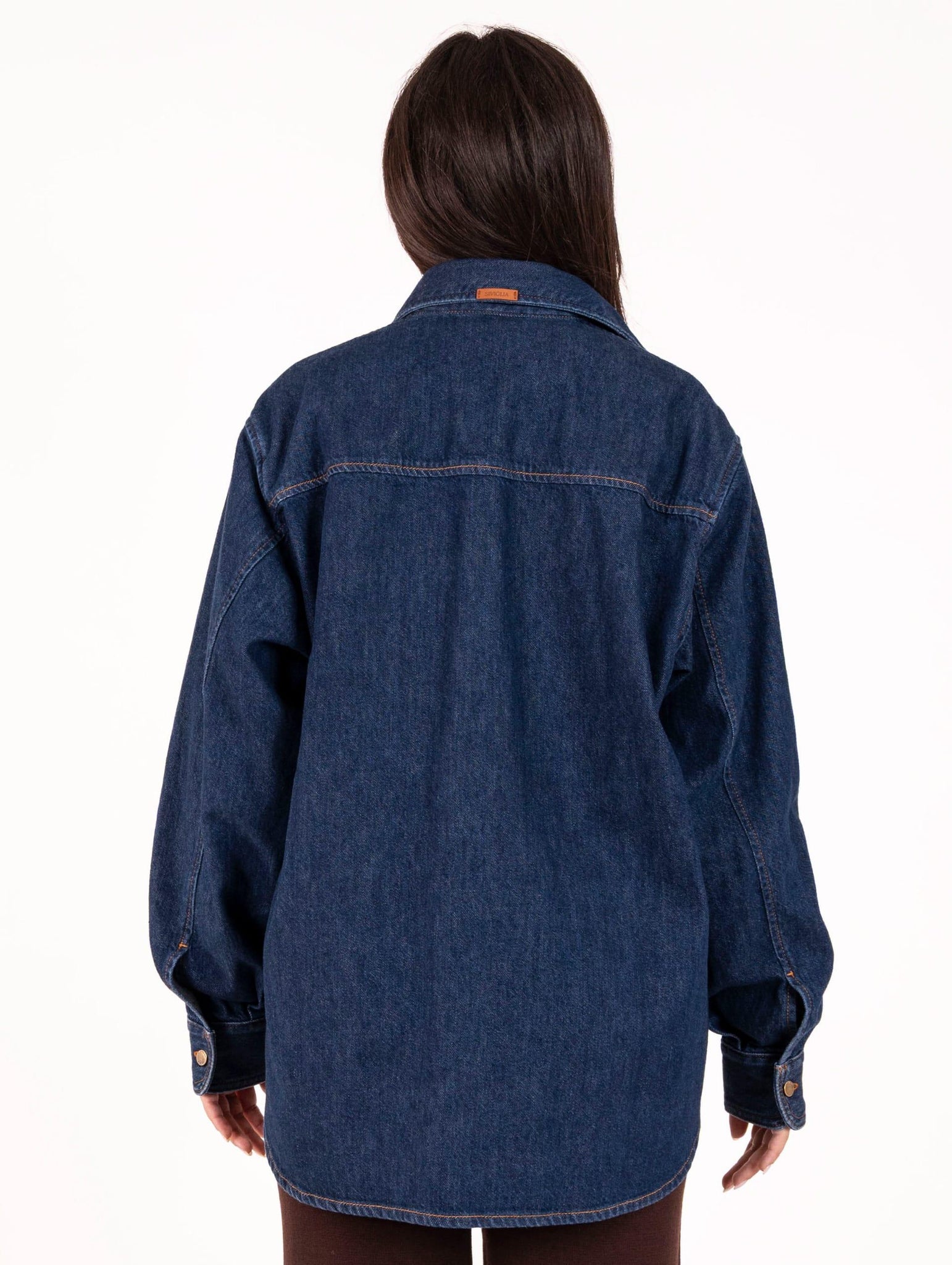 Camicia Siviglia in Denim Blu MILVA2805D0048 Siviglia