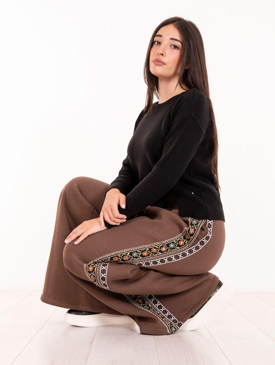 Pantalone Front Street con Passamaneria Laterale Marrone
