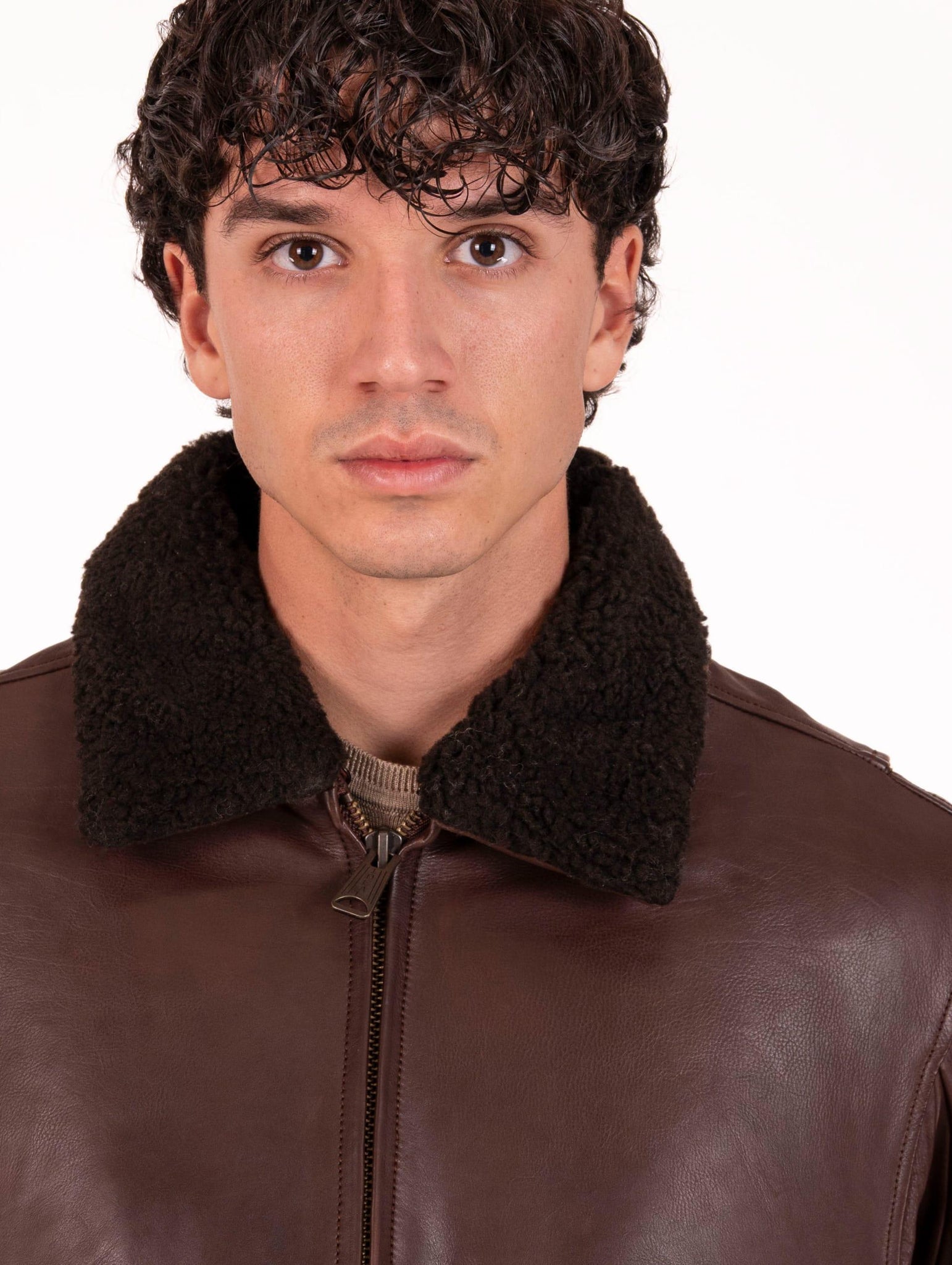 Bomber Roy Roger's in Pelle Marrone RRU90265CP07XXXXC0140 Roy Roger's