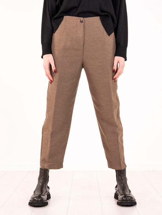 Hose Alessia Santi aus Viskose-Twill Haselnuss