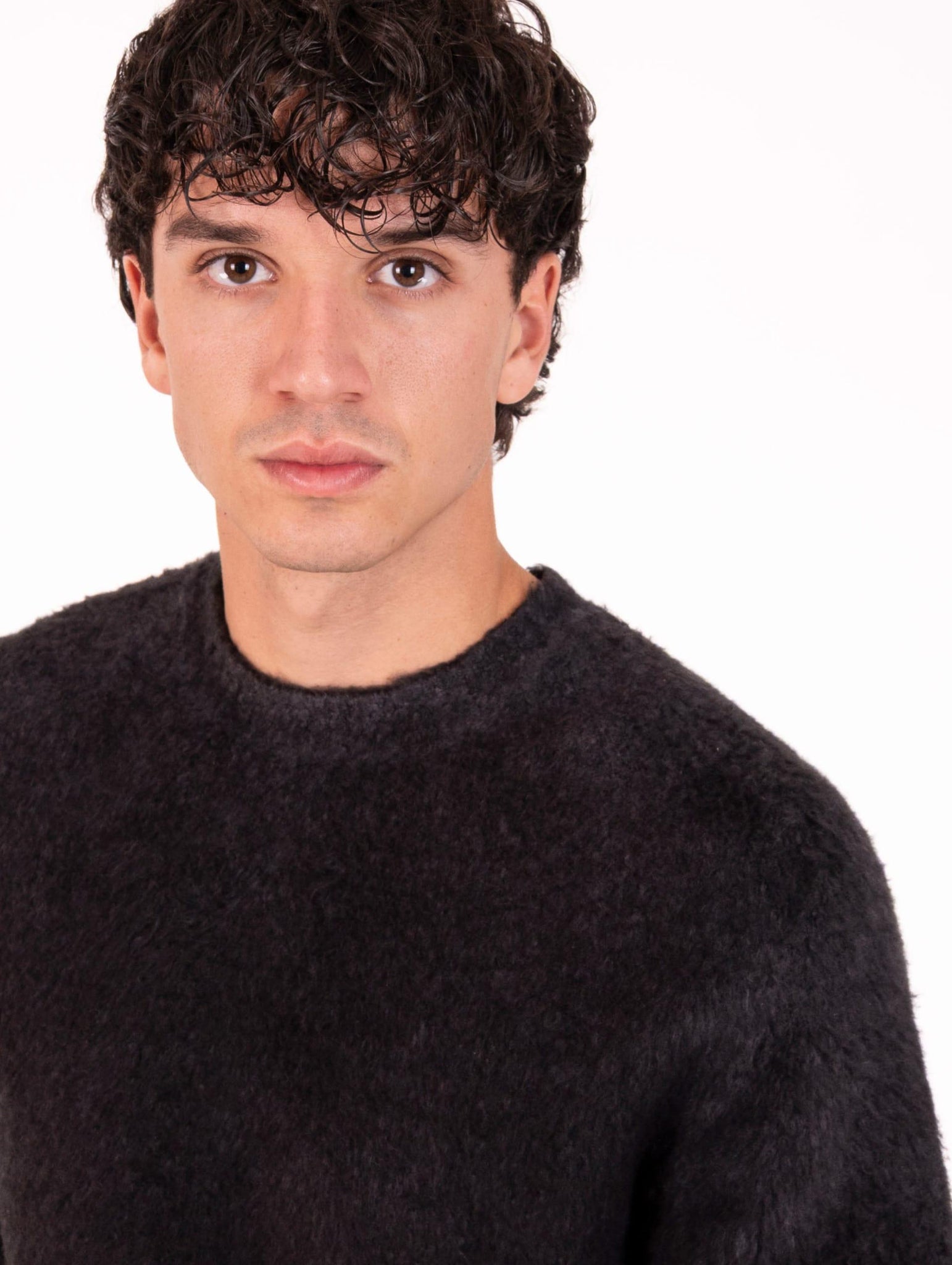 Maglia Roberto Collina in Misto Cotone Nero e Bianco 253M52001M5221 Roberto Collina