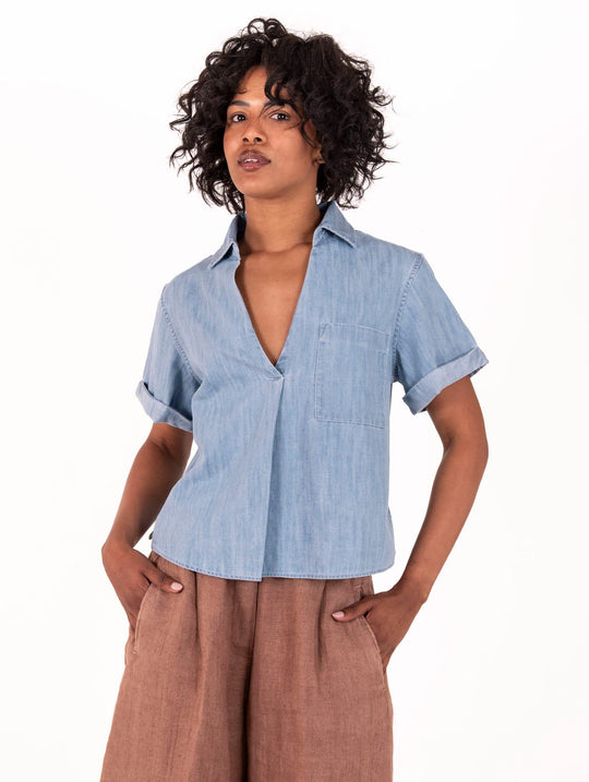 Camicia Republic Roy Roger's in Chambray Indigo