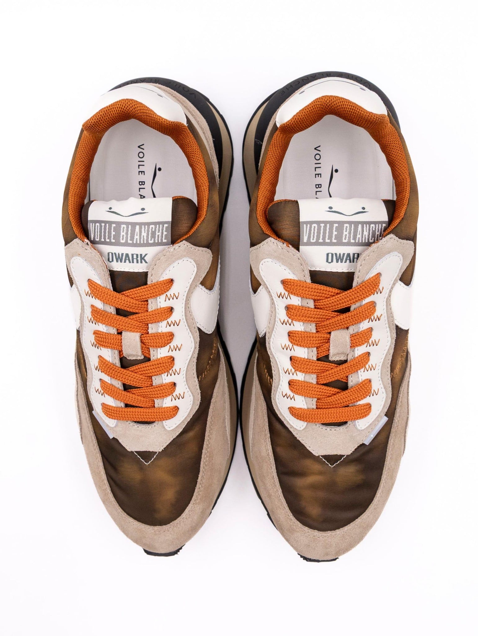 Sneakers Qwark Hype Man Voile Blanche Beige e Marrone QWARKHYPEMANSUEDE/NYLONVINTAGE Voile Blanche