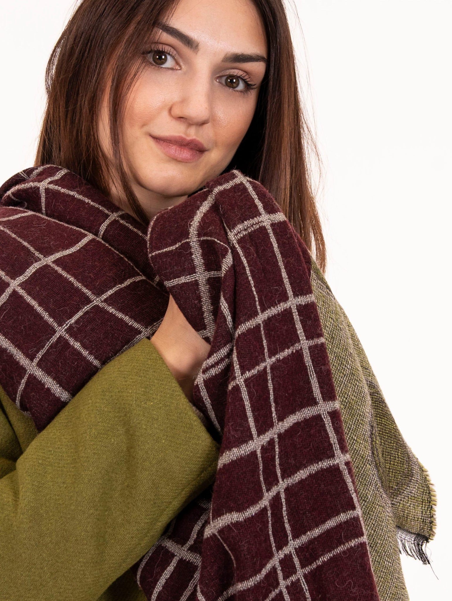 Sciarpa Alessia Santi Fantasia Vino e Prugna SD95006529171-02 Alessia Santi