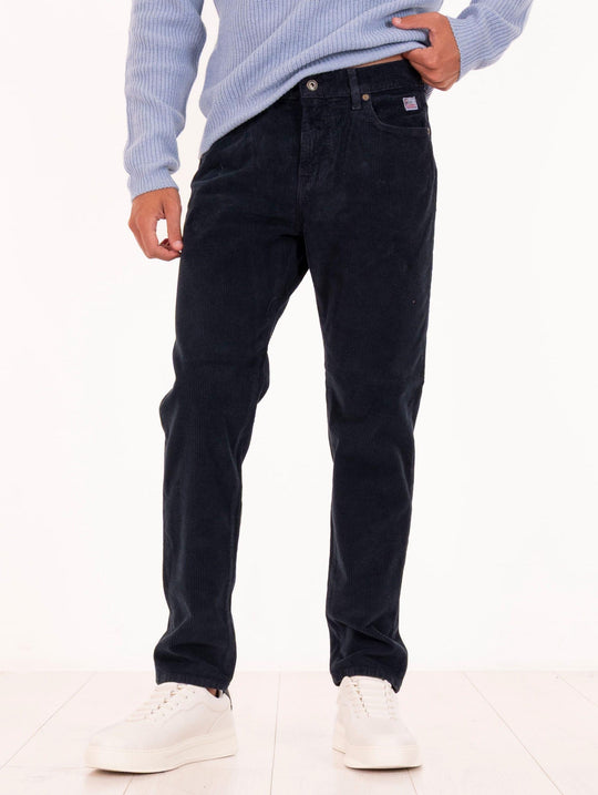 Roy Roger's Dapper Plain Pants in Navy Velvet