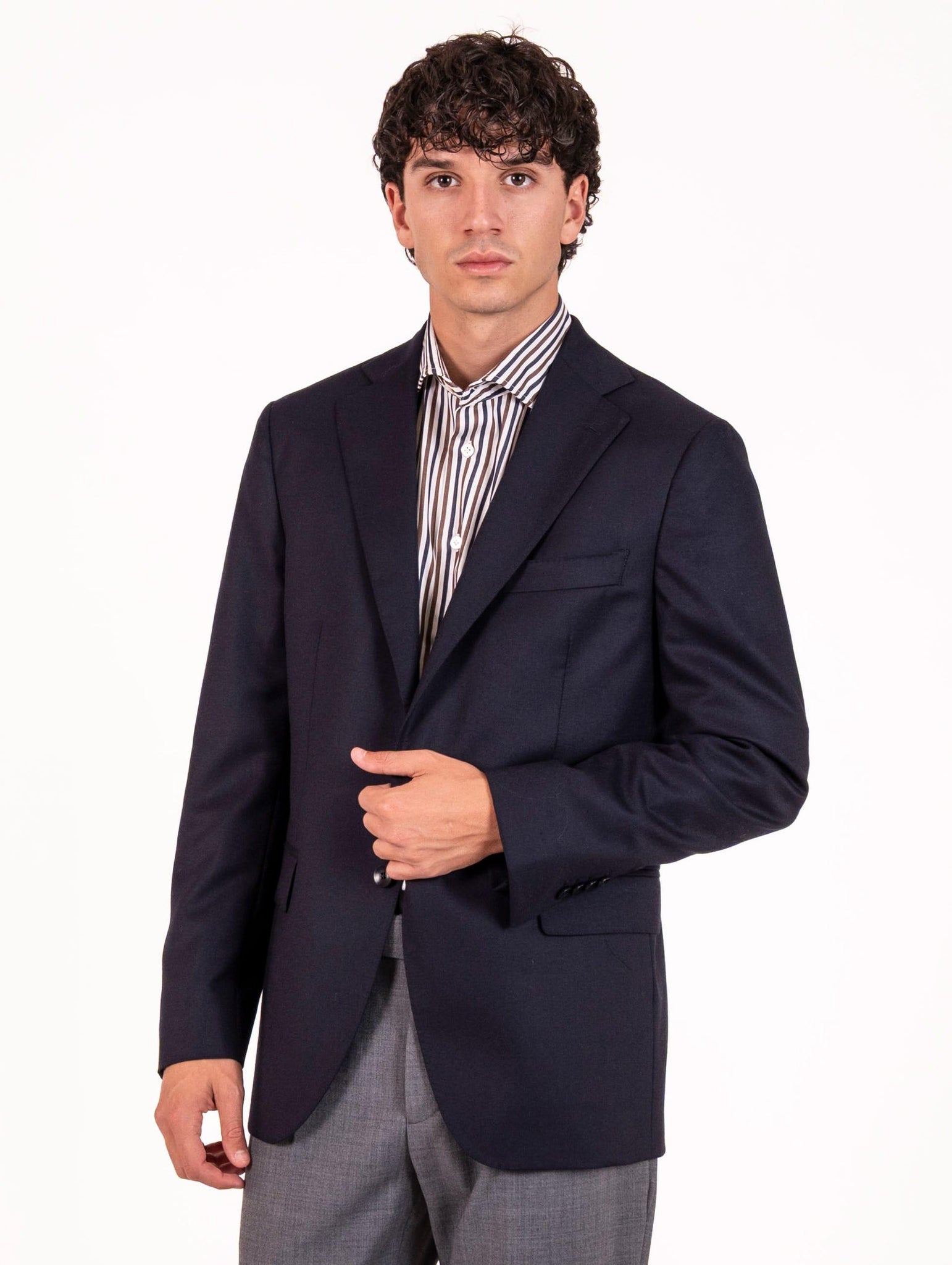 Giacca Sartoriale Four Stroke Tessuto Loro Piana Australis Super 150's Merinos Blu Notte ATENE3/12702458 Four Stroke