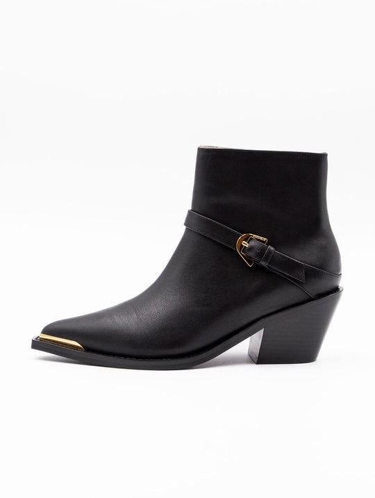 Connie Coccinelle Stiefelette aus schwarzem Leder