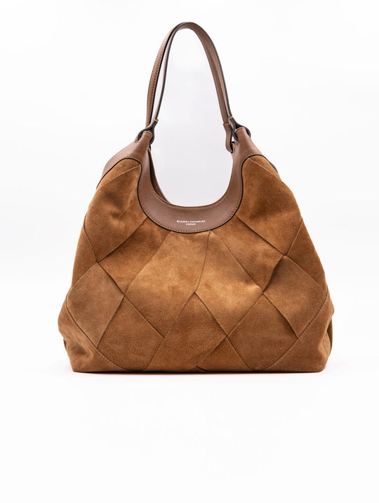 Borsa Dua Gianni Chiarini in Suede Caramello