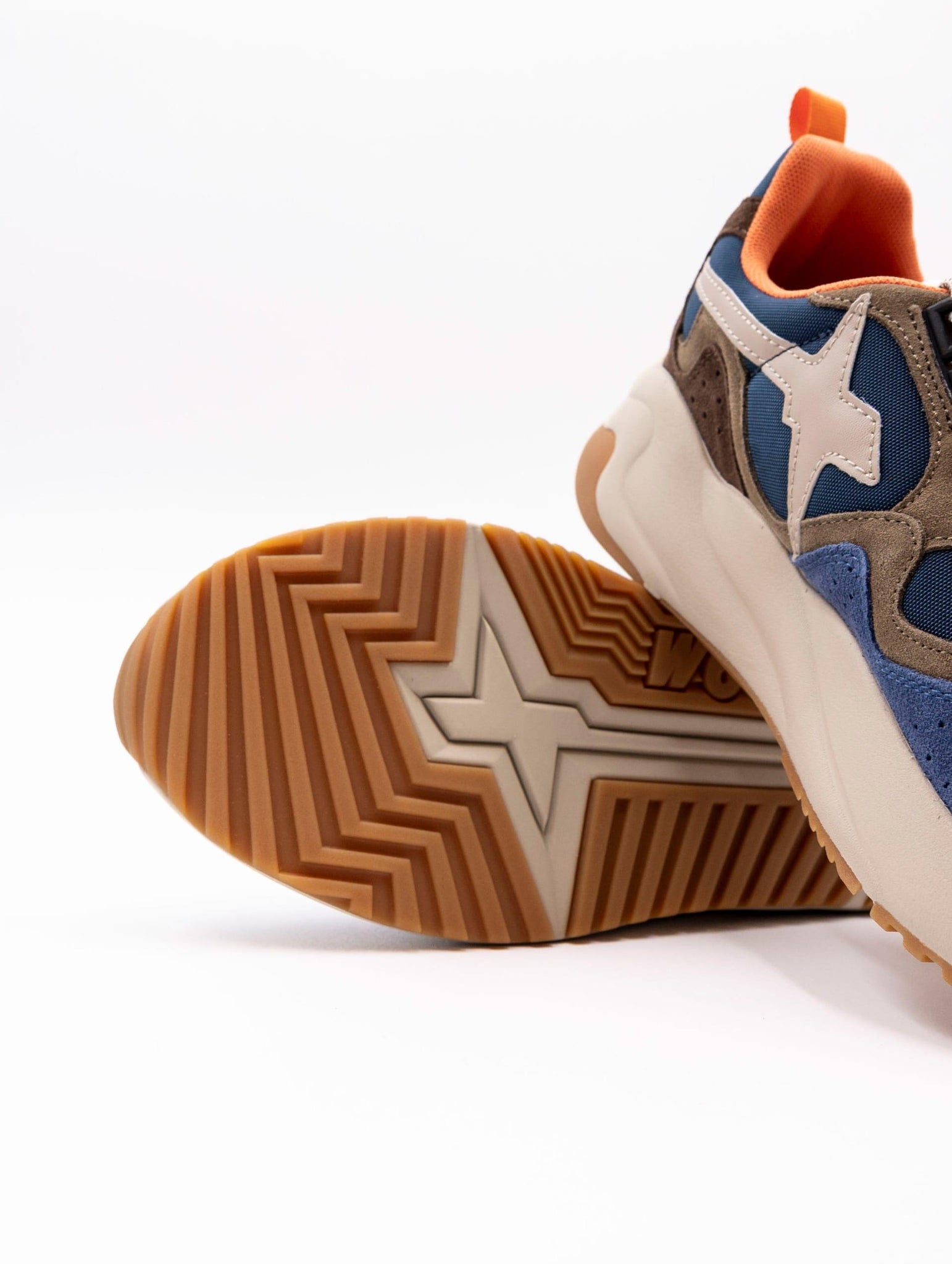 Sneakers Flick W6YZ in Tessuto Tecnico e Suede Navy e Tortora FLICK-MSUEDE/NYLON W6YZ