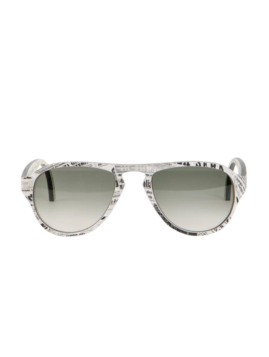 Overal Comic-Brille mit grüner Linse