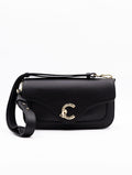 Borsa C-Me Medium Coccinelle in Pelle Martellata Nera
