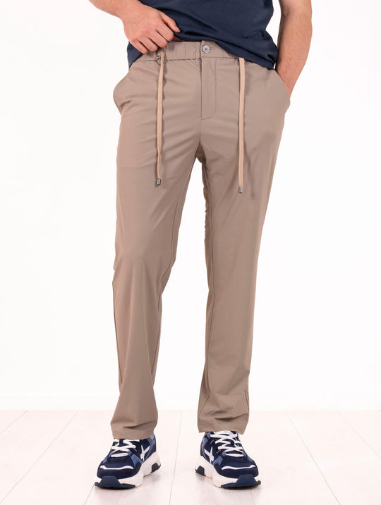 Pantaloni Relax Distretto 12 in Tessuto Tecnico Active Sandalo