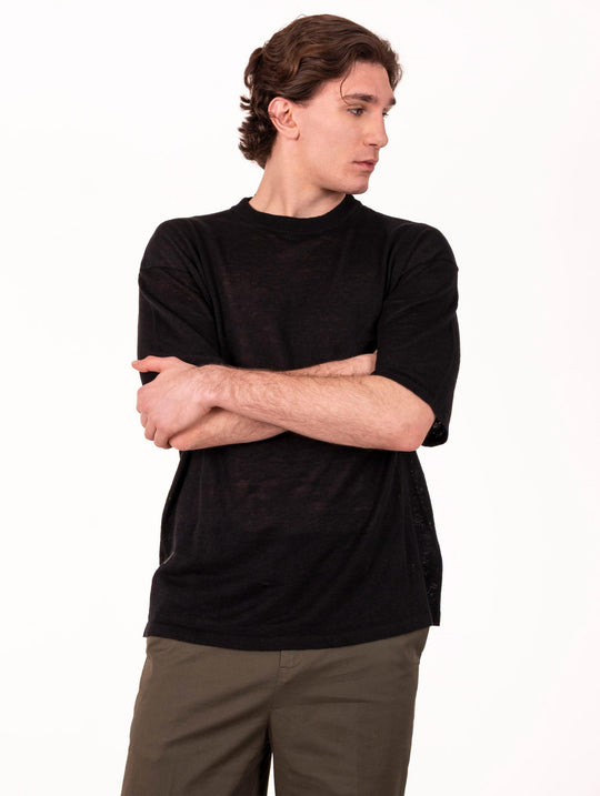 Maglia M/M Roberto Collina in Lino Nero