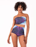 Fascia e Coulotte LeTube in Lycra Fantasia Madreperla