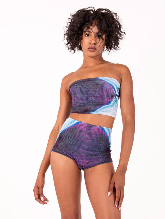Fascia e Coulotte LeTube in Lycra Fantasia Madreperla