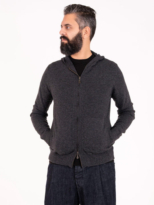 Cardigan Alpha Studio in Lana Geelong Grigio