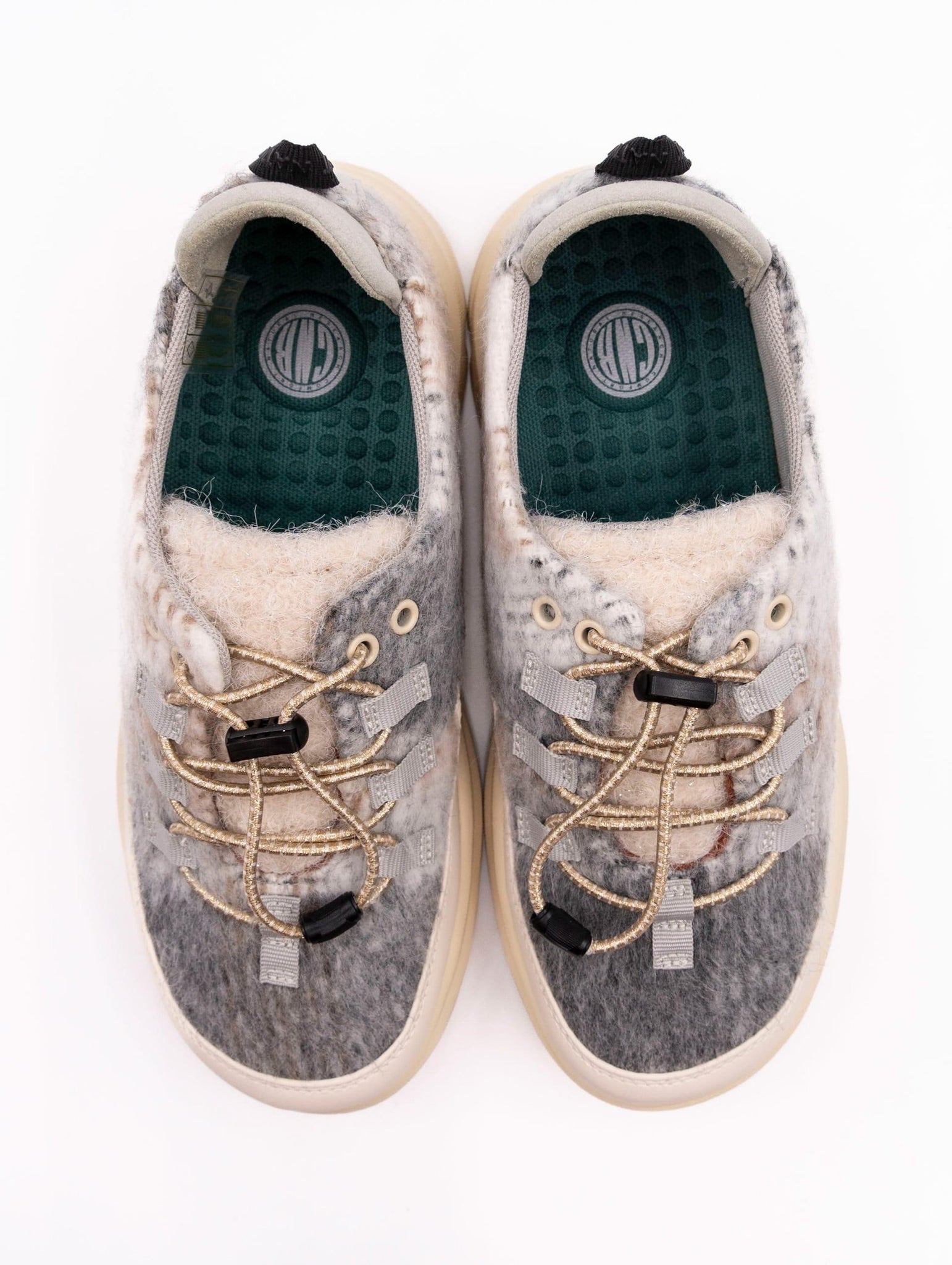 Sneakers CNR Tessuto Grigio e Beige EASYCLIPWFABRICCHECK CNR