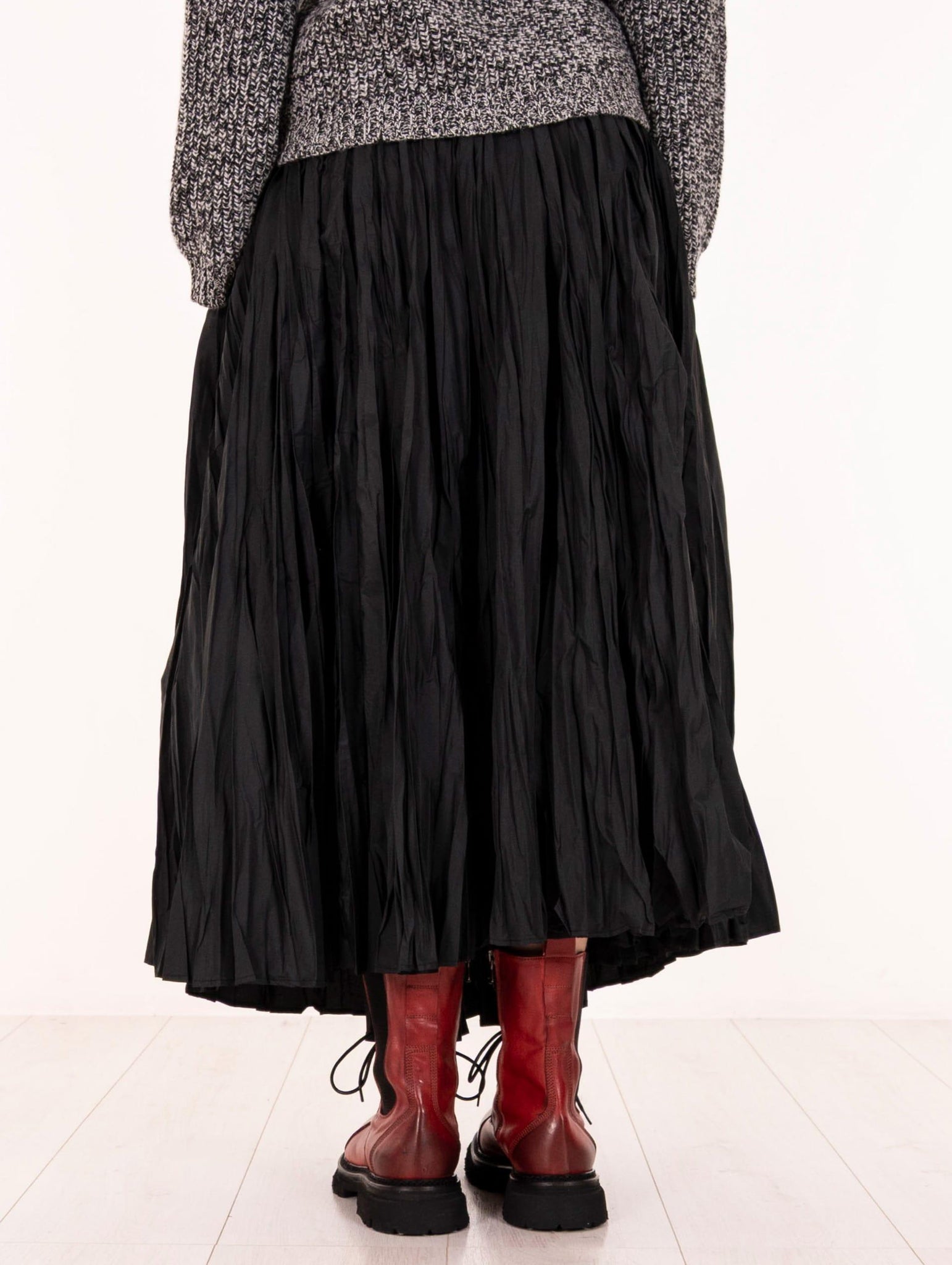 Gonna Midi Meimeij Goffrata Nera M5FJ03100 Meimeij