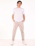 T-Shirt Eleventy Milano Platinum in Cotone Giza Bianco e Grigio