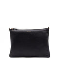 Best Crossbody Pochette Coccinelle aus genarbtem schwarzem Leder