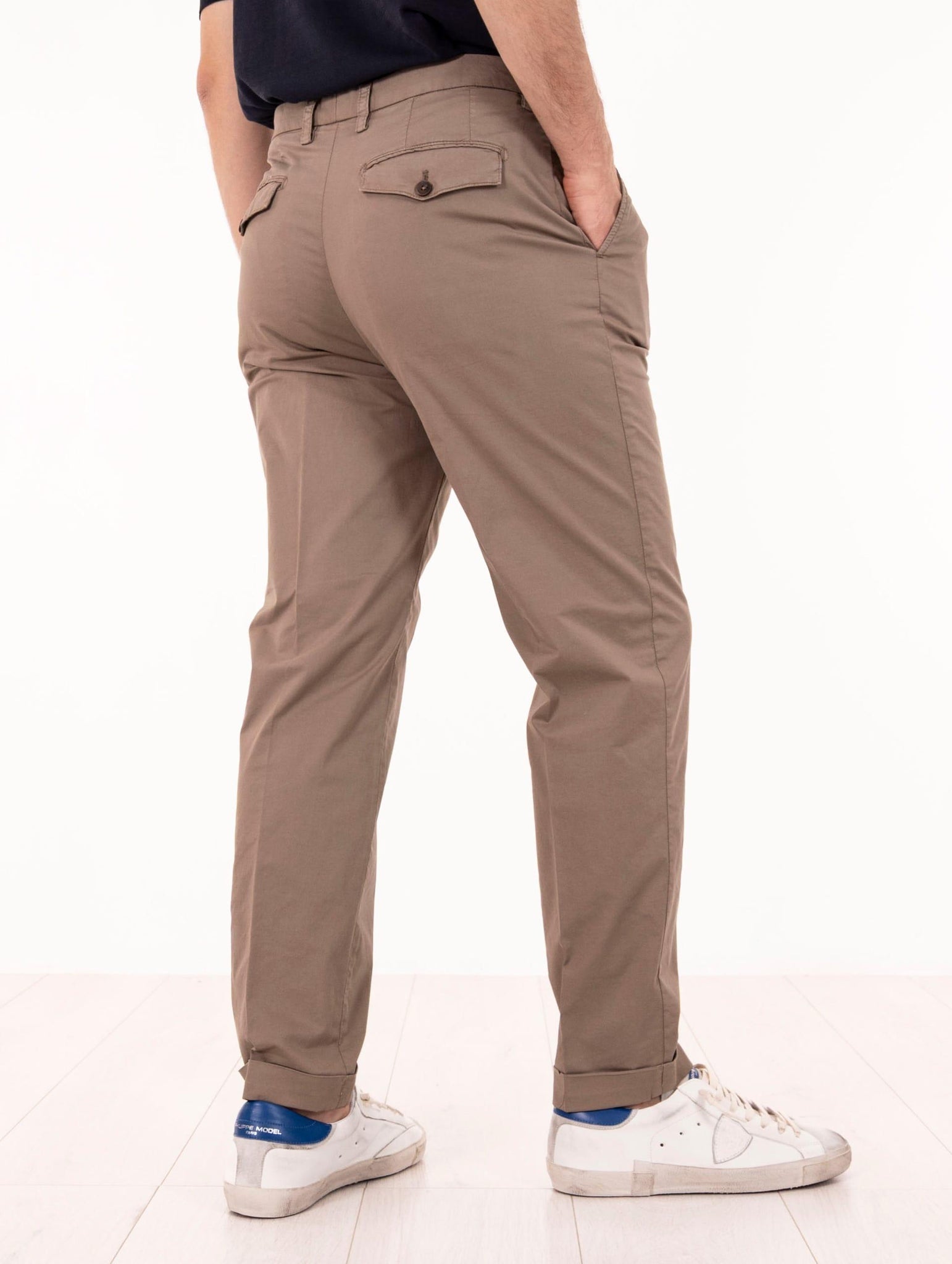 Pantalone Devore per Four Stroke in Supima Ice Extrafine Nocciola DVR44-G002-RHTC431 Four Stroke