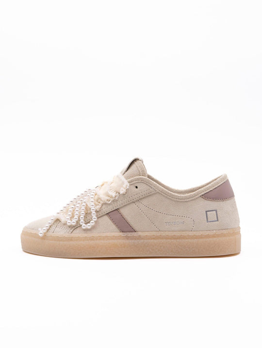 Sneakers Date in Suede Beige