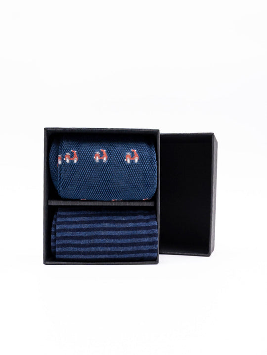 Gift Box 2 Calzini Marcoliani Milano in Cotone Pima Fantasia