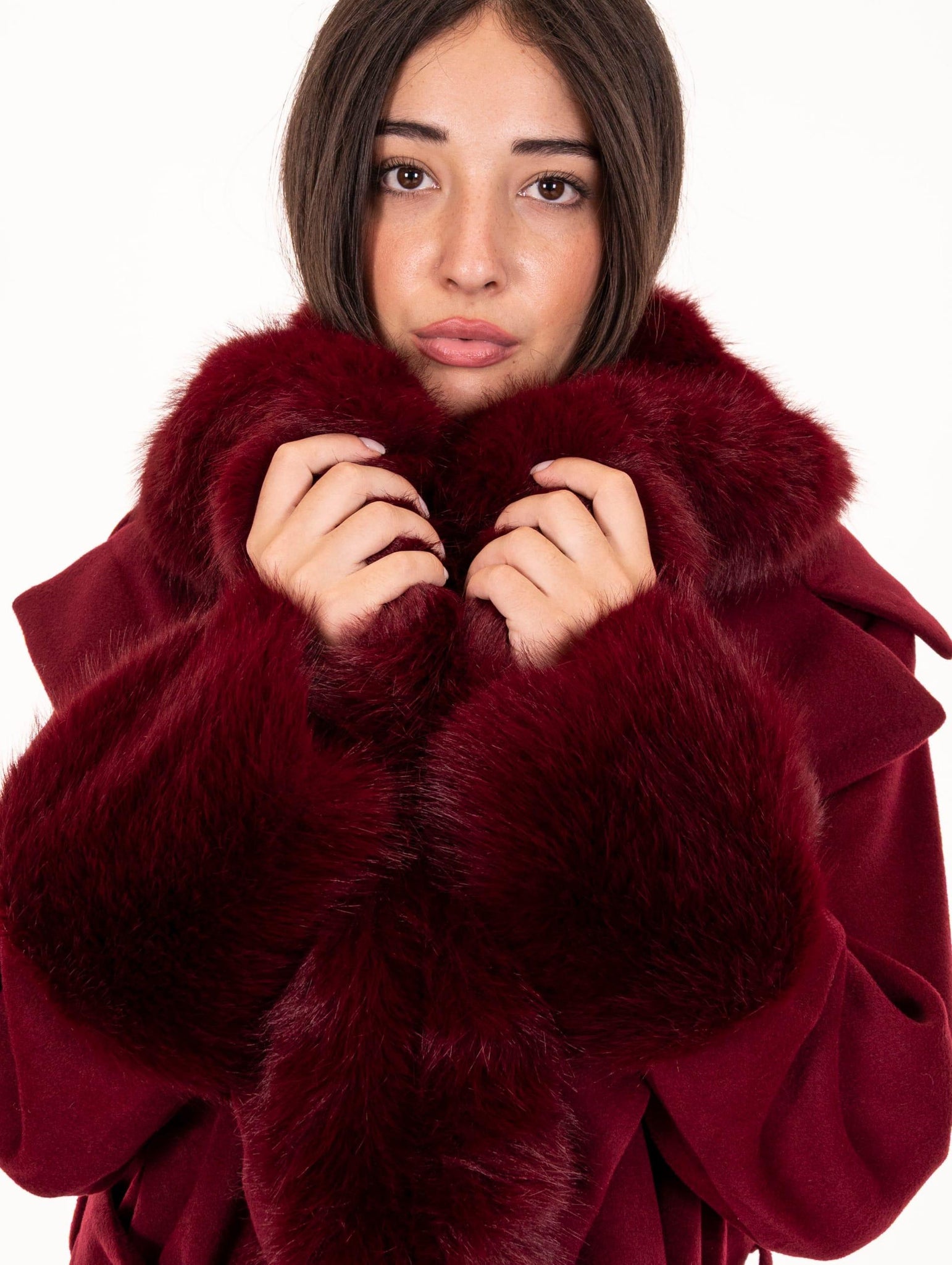 Cappotto No Secret con Cintura Ciliegia 253NS000CILI NoSecrets