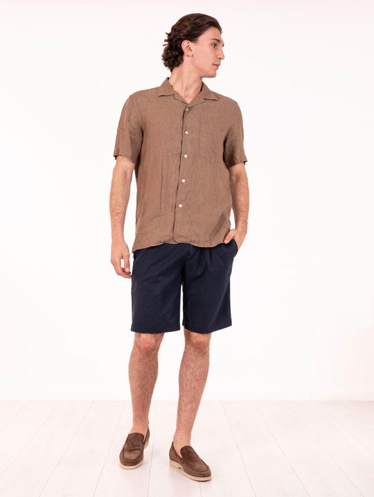 Camicia Caliban in Lino Cioccolata