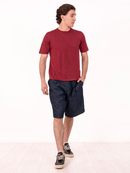 Bermuda Alpha Studio in Cotone Denim Scuro