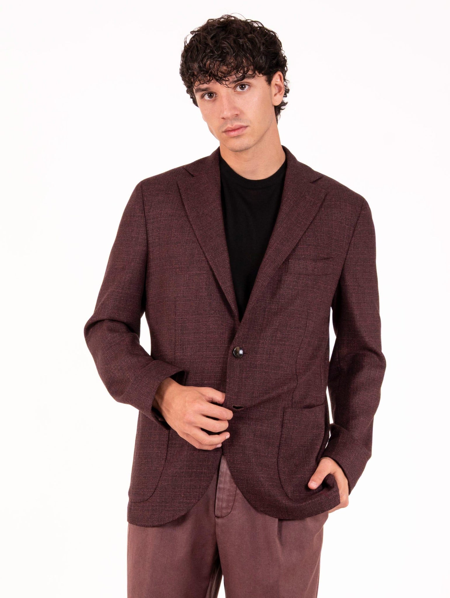 Giacca Sartoriale Four Stroke in Lana Vergine Prugna WEEKEND2/13136456 Four Stroke