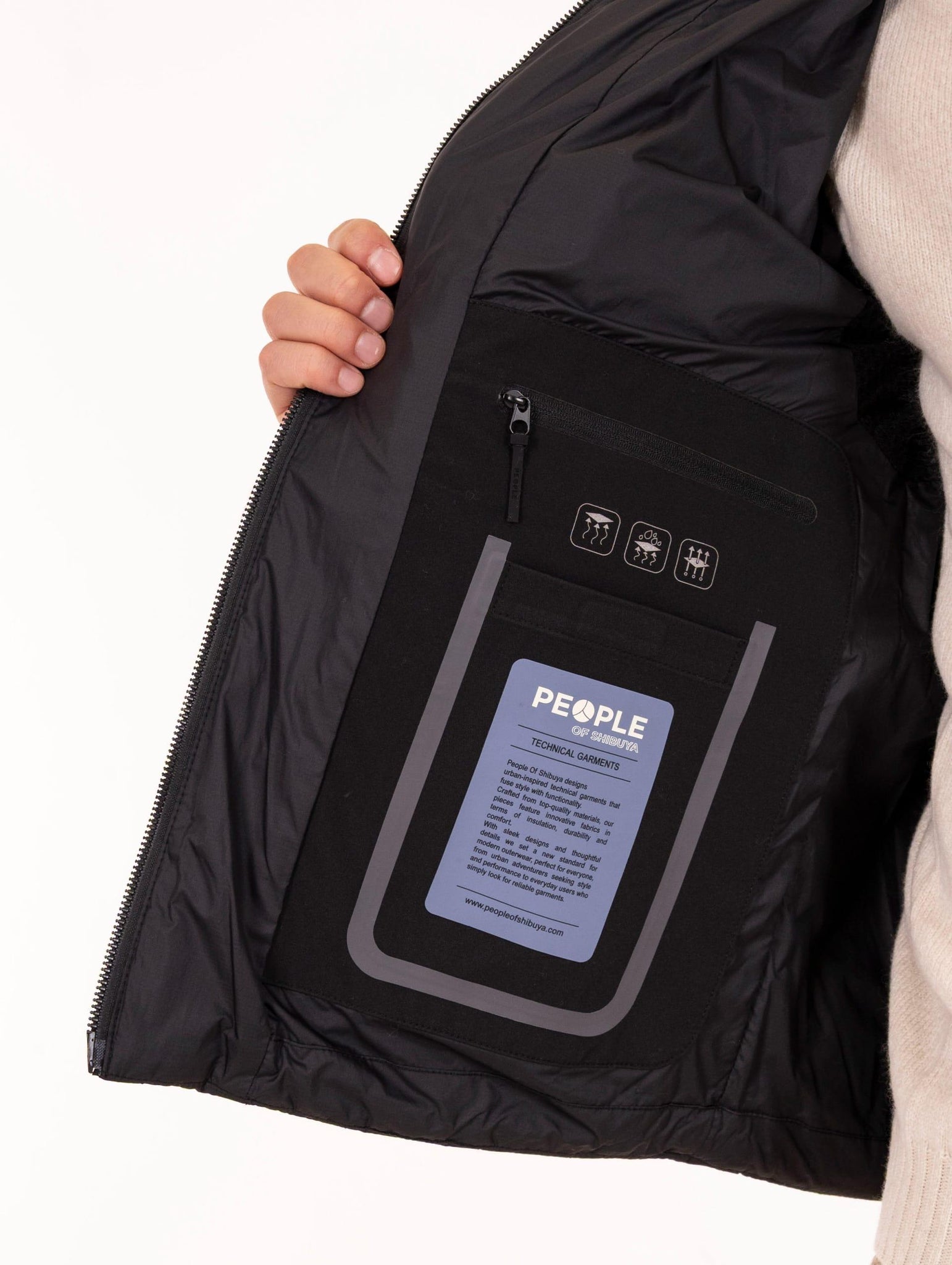 Parka Hime People of Shibuya in Micorfibra Marrone HIMEPM948260 People of Shibuya