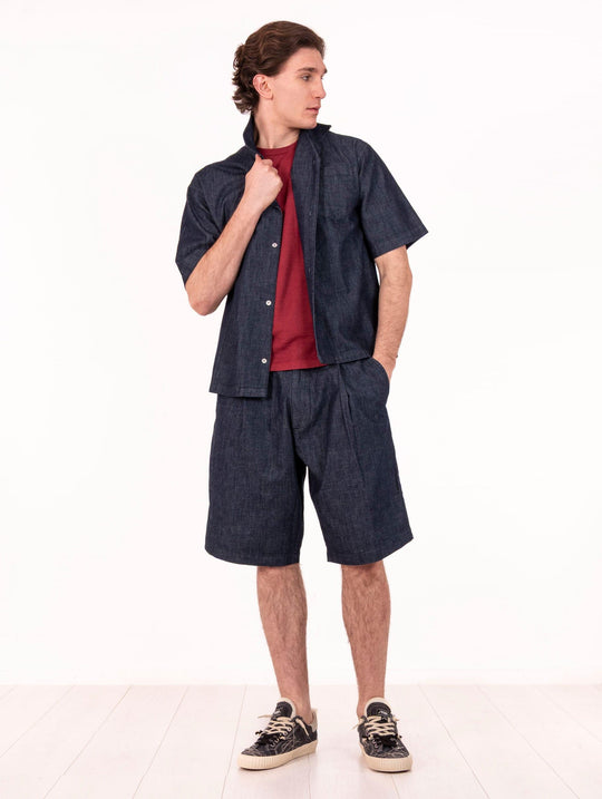 Bluse Alpha Studio aus dunklem Denim