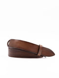 Nobuckle Orciani Belt in Dive Leather Tan